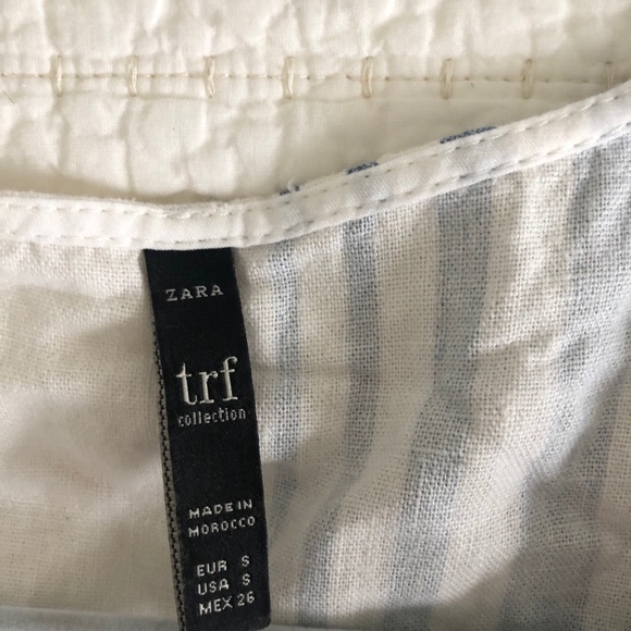 ZARA WOMAN BUTTON-UP DRESS WITH POCKETS V-NECK STRIPED - Picture 7 of 9